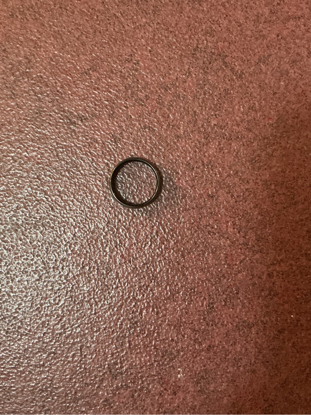 Women’s black tungsten Roman numeral band.
